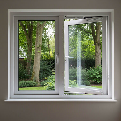 Interieur woning Lochem met uitzicht door kunststof kozijnen op groene omgeving