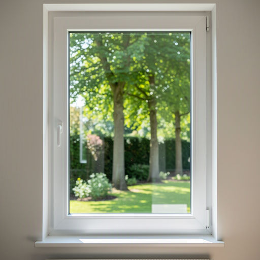 Interieur woning Twello met uitzicht door kunststof kozijnen op groene tuin