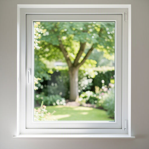Interieur woning Epe met uitzicht door kunststof kozijnen op groene tuin