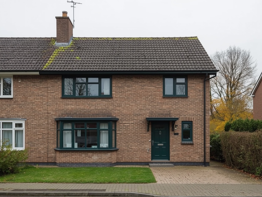 Twee-onder-een-kap woning in Vaassen met antracietkleurige kunststof kozijnen