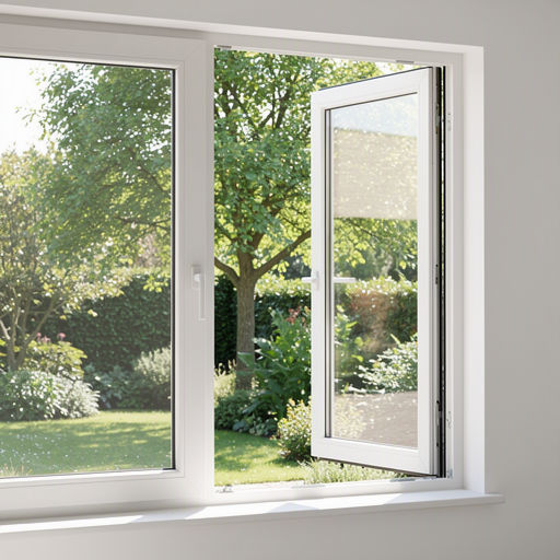 Interieur woning Lochem met uitzicht door kunststof kozijnen op groene tuin