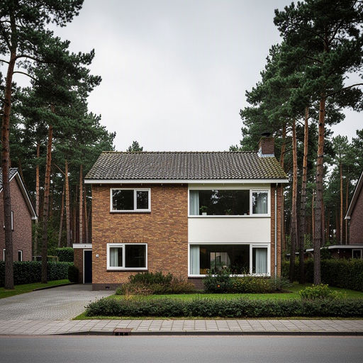 Vrijstaande woning in Apeldoorn Orden met nieuwe witte kunststof kozijnen aan een groene straat