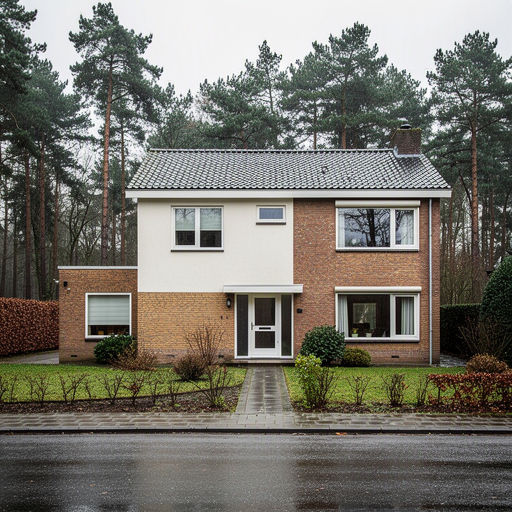 Vrijstaande woning Zutphen met nieuwe witte kunststof kozijnen aan groene straat