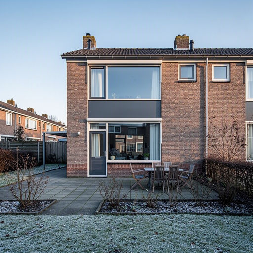 Antraciet kunststof kozijnen aan een gerenoveerd jaren 30-huis in Apeldoorn